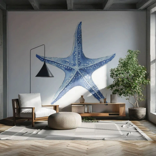 Photo Wallpaper Premium Sand - Sea Star - Starfish, Seaside, Coral reef - 400x280 cm