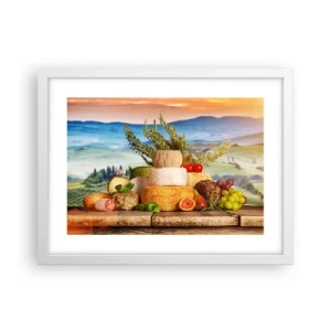 Poster in white frmae - Italian Joie de Vivre - 40x30 cm