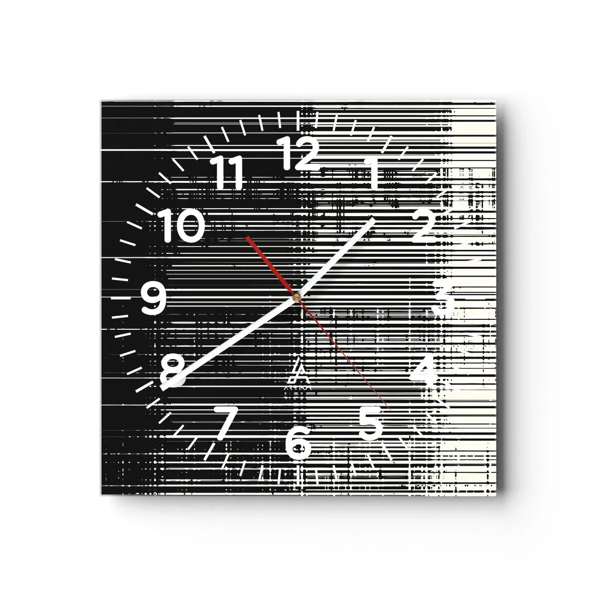 Wall clock - Clock on glass - Waves and Vibrations - 40x40 cm