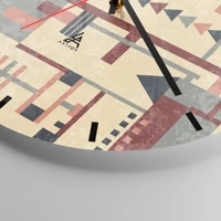 Clock face with lines