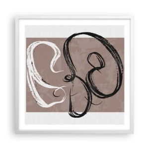 Poster in white frmae - Composition -In Search of Completeness - 60x60 cm
