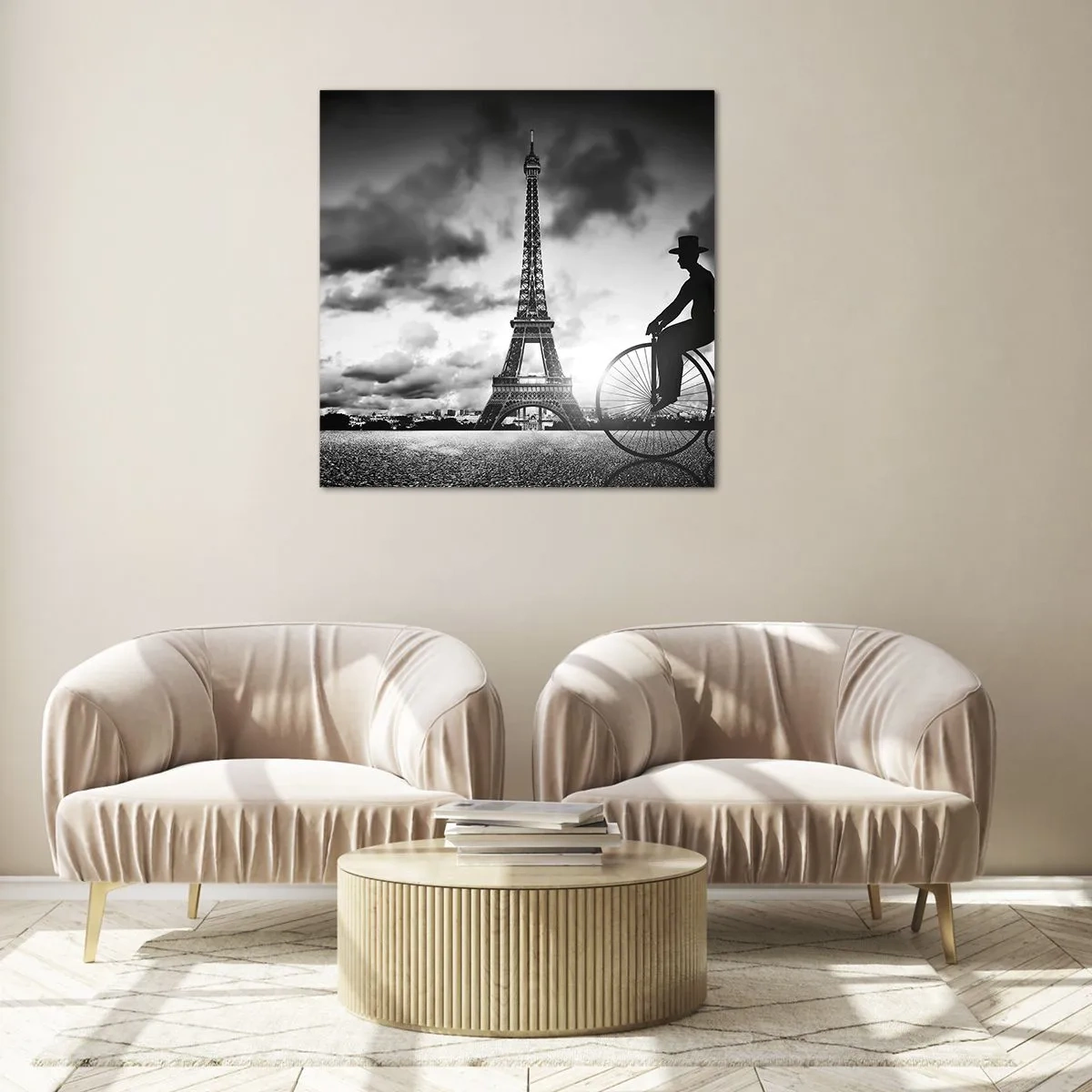 Glass picture - Longing for Belle Epoque - 70x70 cm