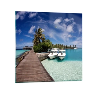 Glass picture - So Paradise Exists - 60x60 cm