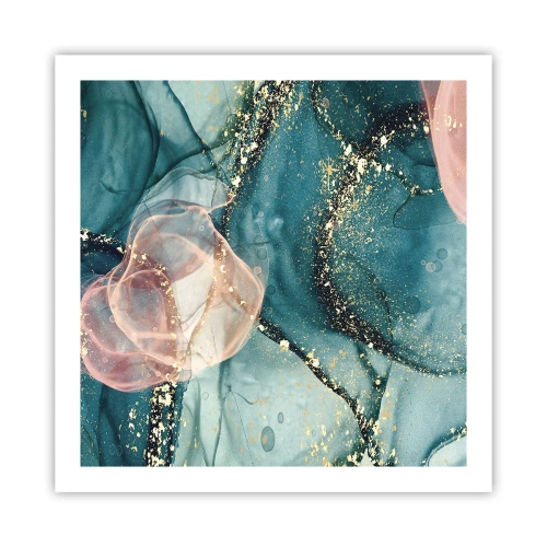 Poster - Silm Blue, Tulle Pink - 60x60 cm