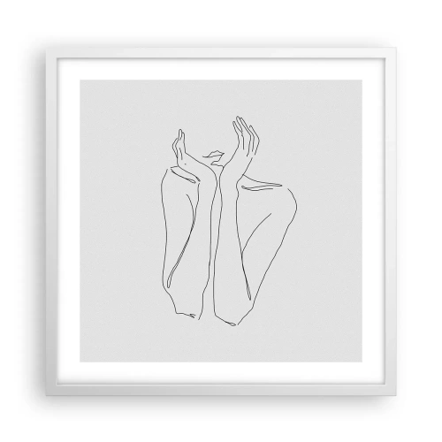 Poster in white frmae - What Girls Are Dreaming of - 50x50 cm