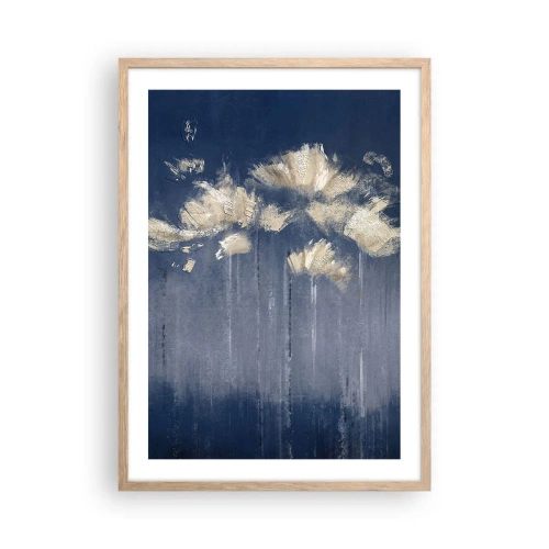 Poster in light oak frame - Like Flakes in the Wind - 50x70 cm