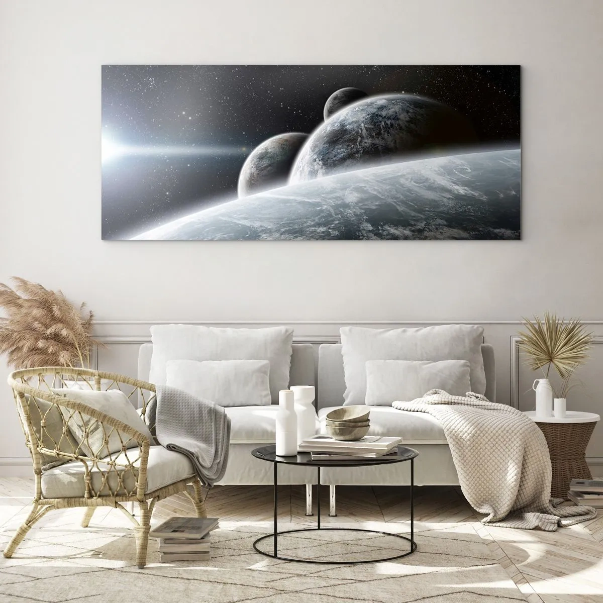 Glass picture - Space Music of Spheres - 100x40 cm