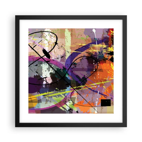Poster in black frame - Straight Ahead or Around - 40x40 cm