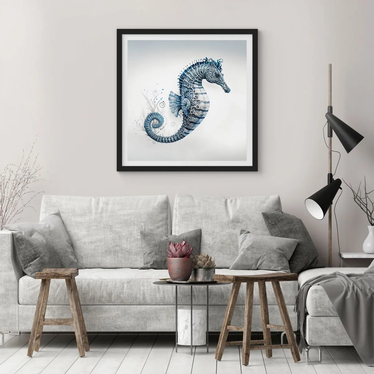 Poster in black frame - Subtle Joke of Nature - 50x50 cm