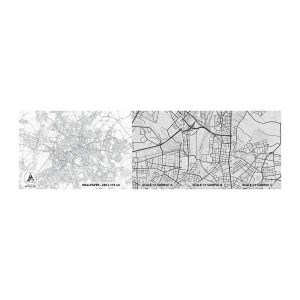Photo Wallpaper Sample Premium Sand - Flower of Berlin - City, City map, Berlin - 100x30 cm