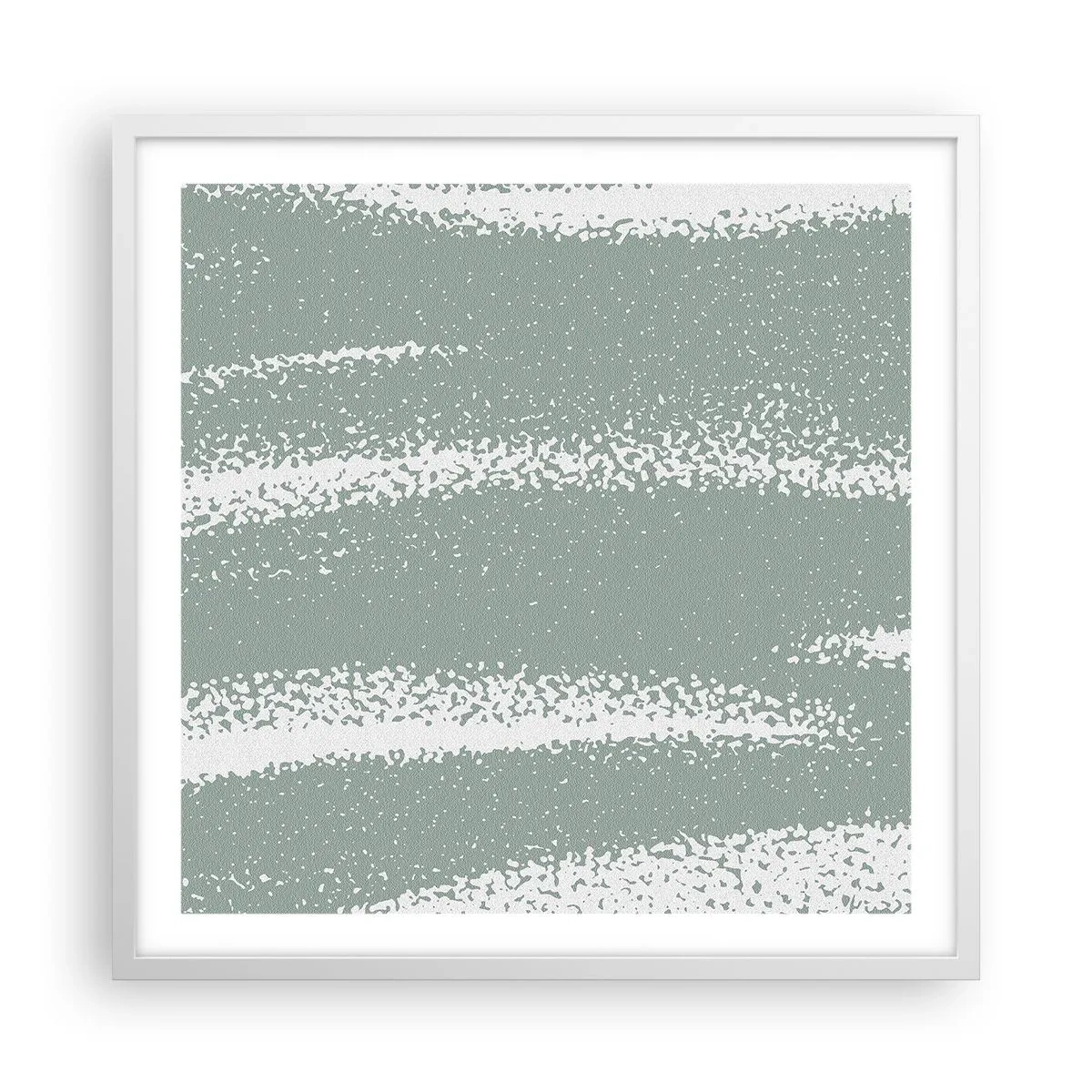 Poster in white frmae - Abstrcat in Winter Climate - 60x60 cm