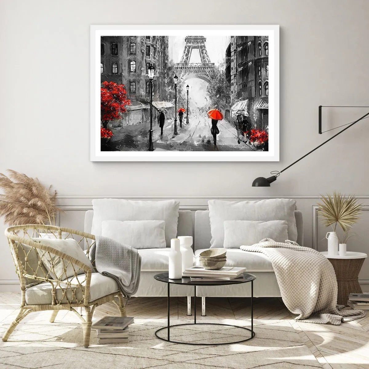 Poster in white frmae - All Roads Lead to Her - 100x70 cm