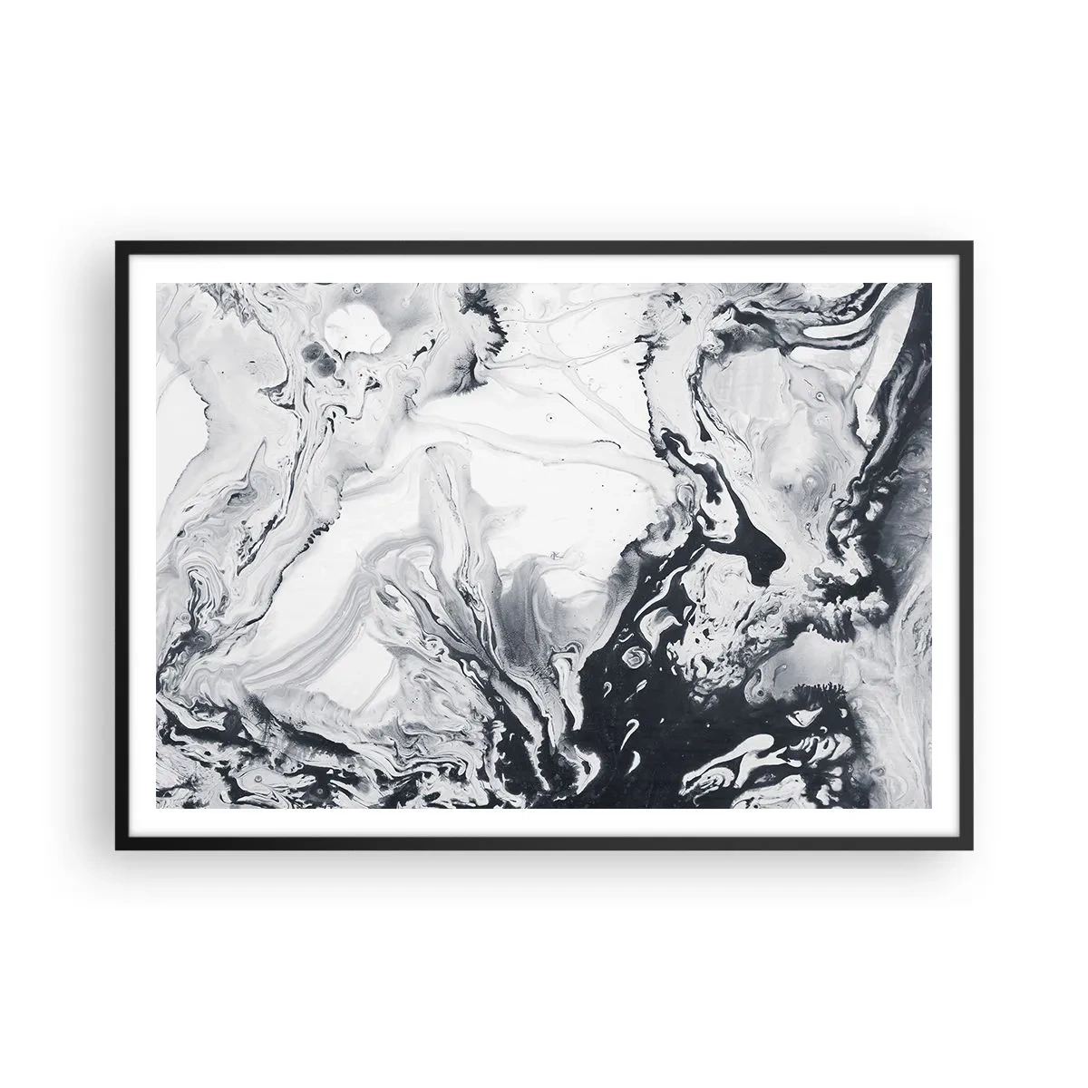 Poster in black frame - Earth's Interior - 100x70 cm