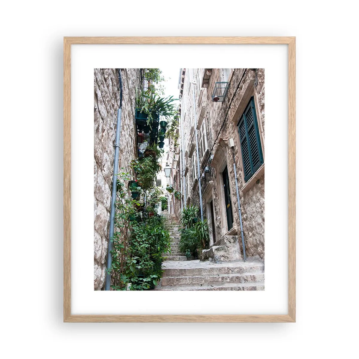Poster in light oak frame - Charm of Old Town - 40x50 cm