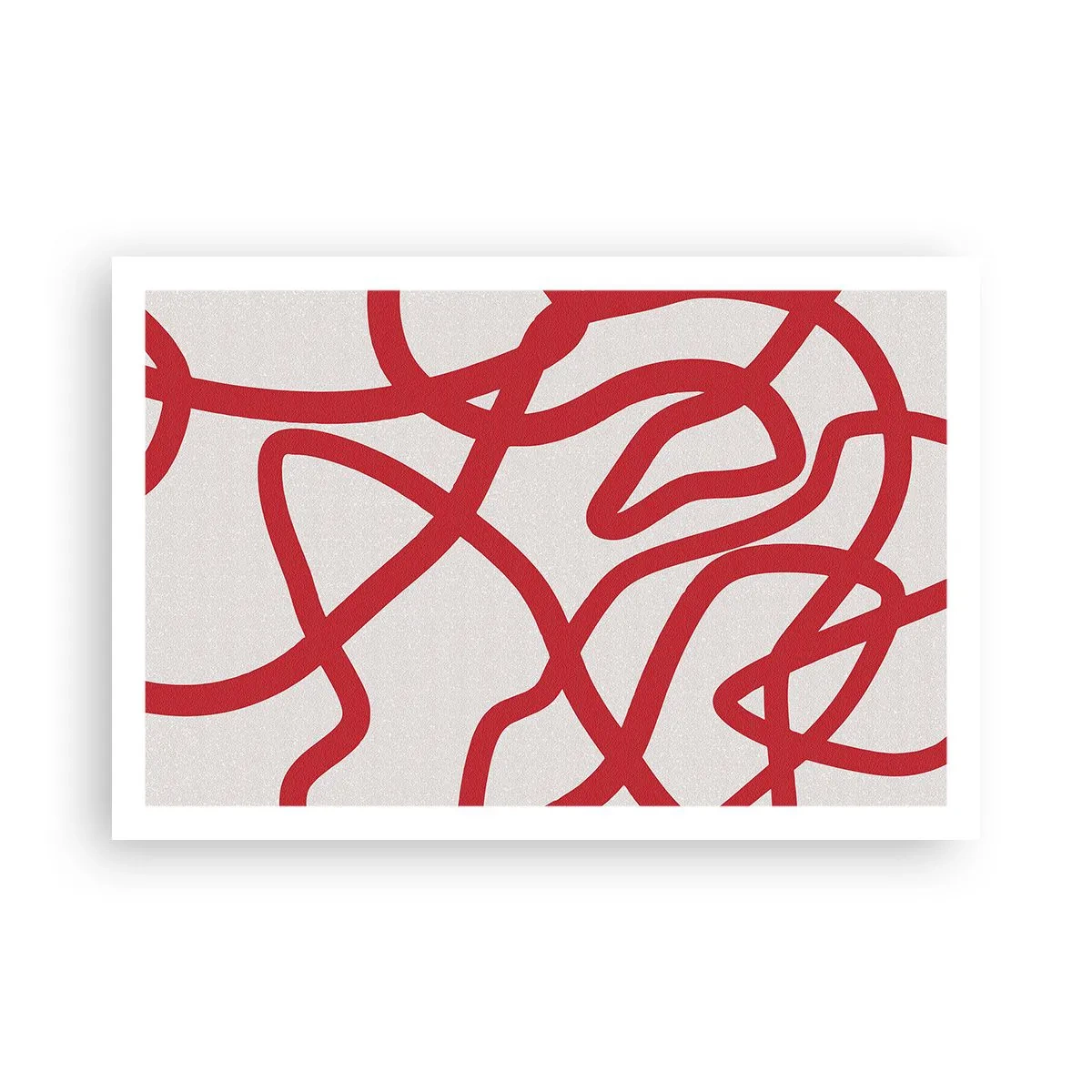 Poster - Red on White - 91x61 cm