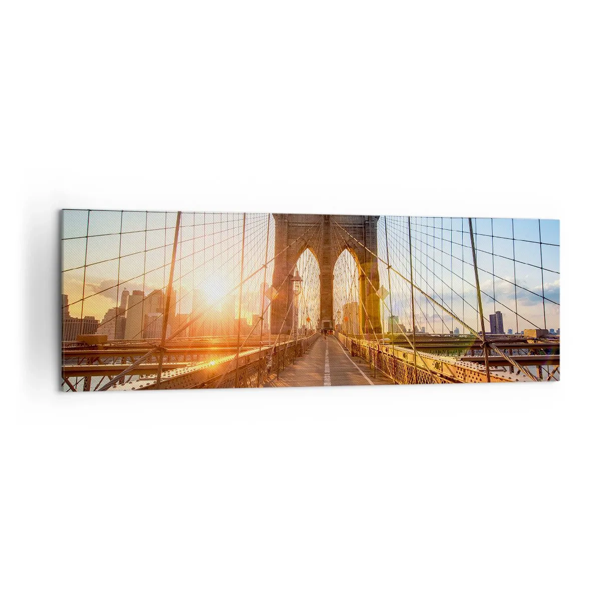 Canvas picture - On a Golden Bridge - 160x50 cm