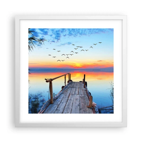 Poster in white frmae - Time to Come Back… - 40x40 cm