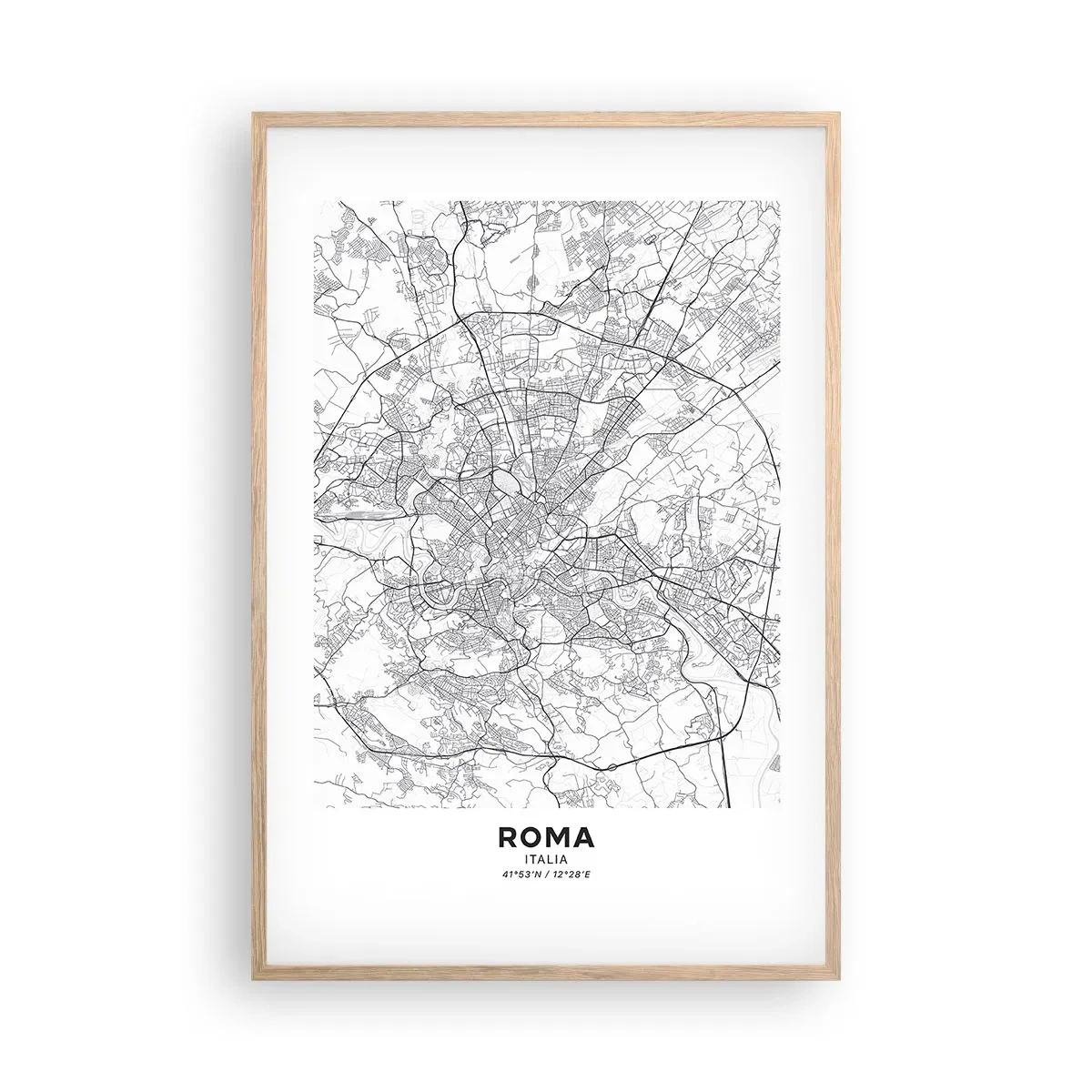 Poster in light oak frame - Roman Circle - 61x91 cm