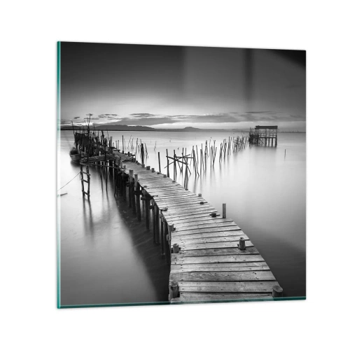 Glass picture - Peace of a Forgotten Shore - 50x50 cm