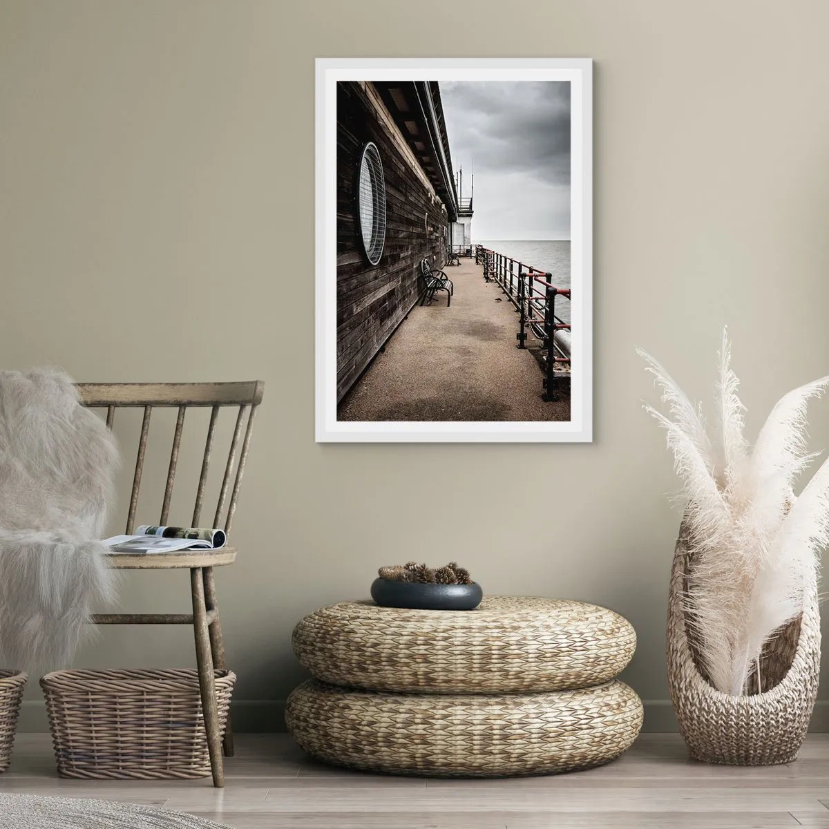 Poster in white frmae - Time Has Stopped - 40x50 cm