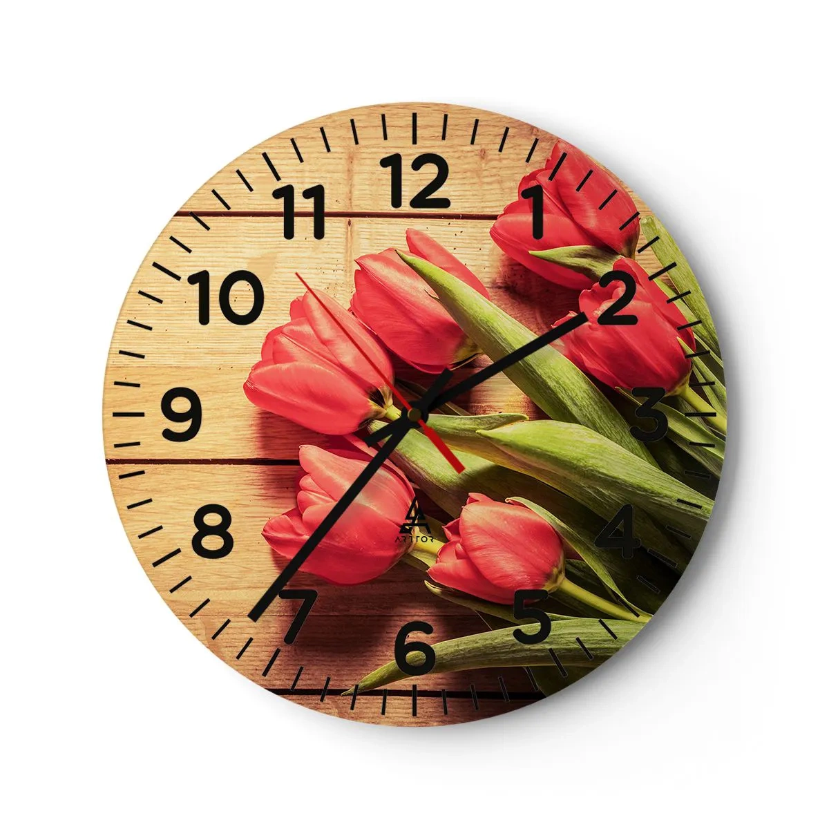 Wall clock - Clock on glass - Spring Confession - 40x40 cm