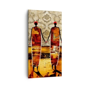 Canvas picture - Ethnic Composition in the Colours of Africa - 55x100 cm