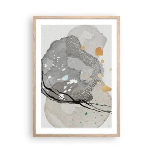 Poster in light oak frame - Organic Composition  - 50x70 cm