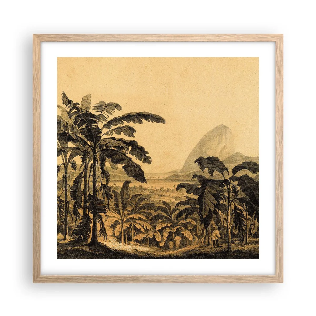 Poster in light oak frame - In Colonial Character - 50x50 cm
