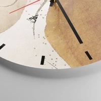 Clock face with lines