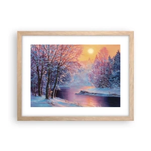 Poster in light oak frame - Colours of Winter - 40x30 cm