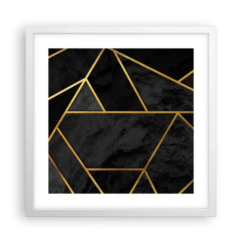 Poster in white frmae - Darkness and Brighness - 40x40 cm