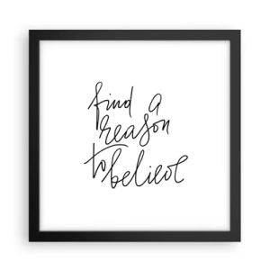 Poster in black frame - It Is Possible - 30x30 cm