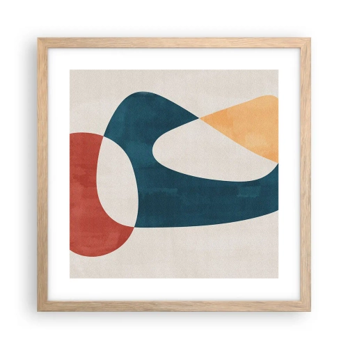 Poster in light oak frame - Influences and Metamorphoses - 40x40 cm