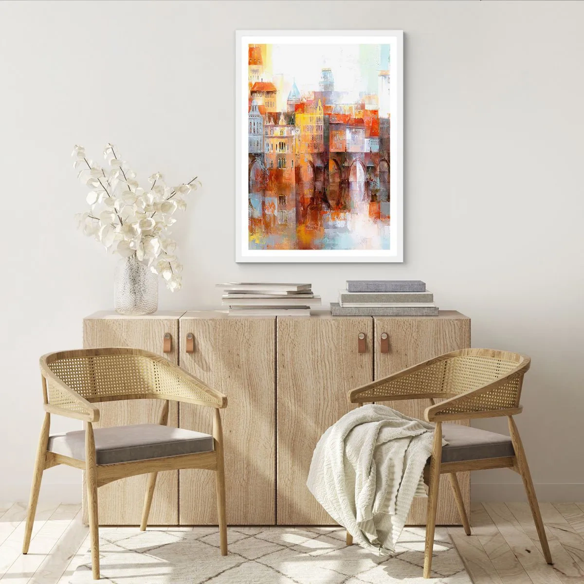 Poster in white frmae - Under The Bridge It Is Also Pretty - 70x100 cm