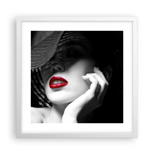 Poster in white frmae - Study in Scarlet - 40x40 cm