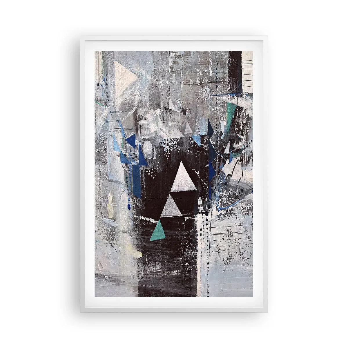 Poster in white frmae - Superior Order of Triangles - 61x91 cm
