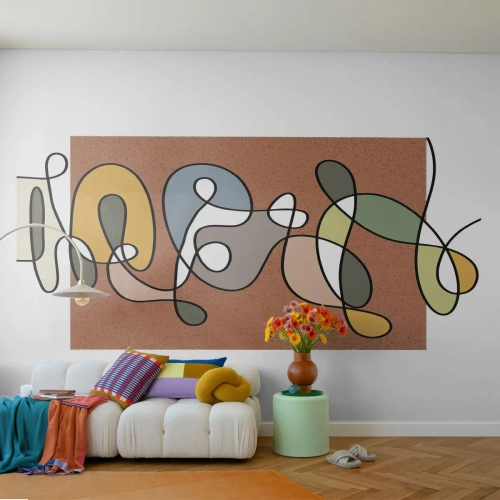 Photo Wallpaper Premium Sand - Abstract Worthy of a Smile - Modern, Abstraction, Piece - 250x175 cm