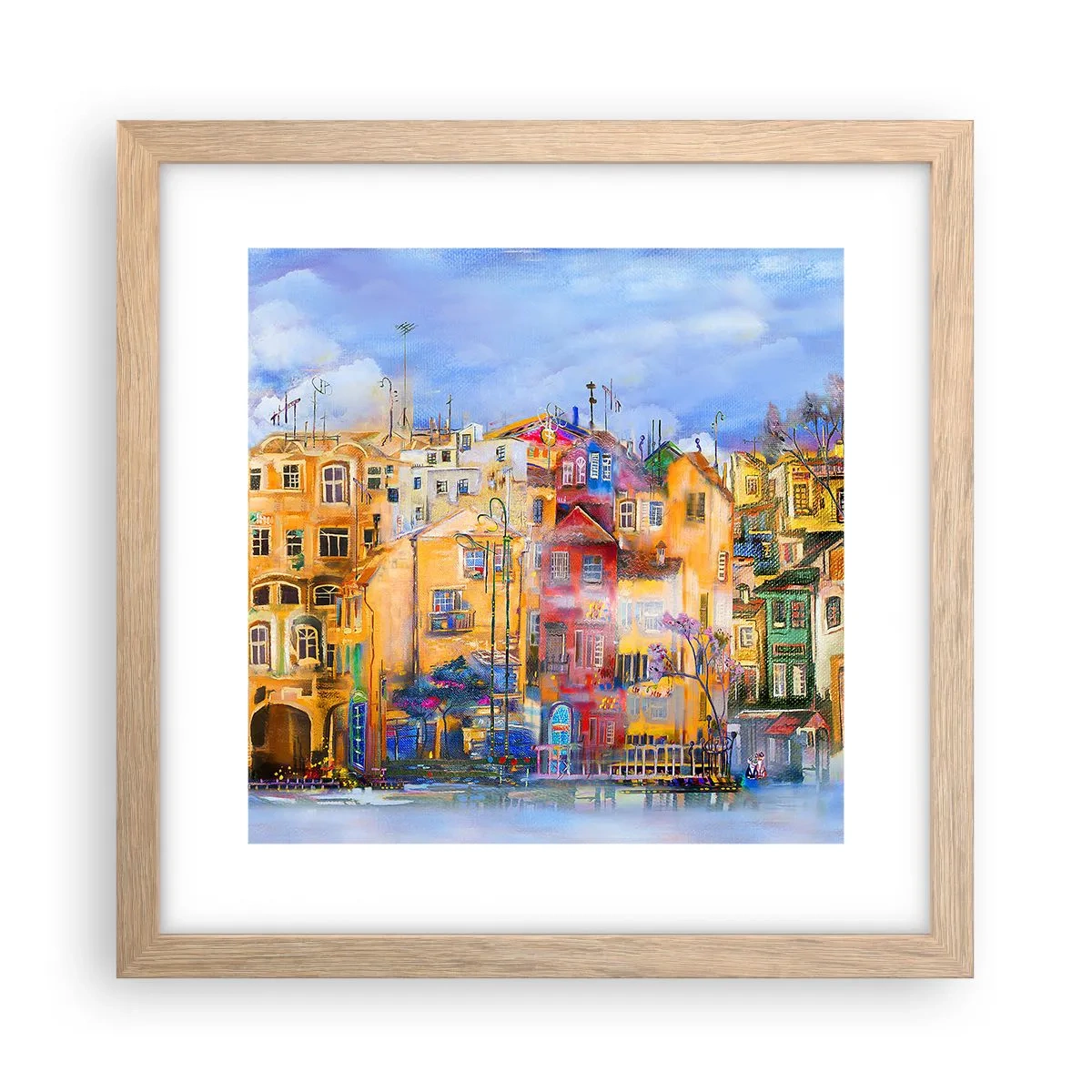 Poster in light oak frame - We Are Together - 30x30 cm