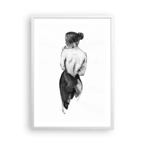 Poster in white frmae - By Her Side the World Disappears - 50x70 cm