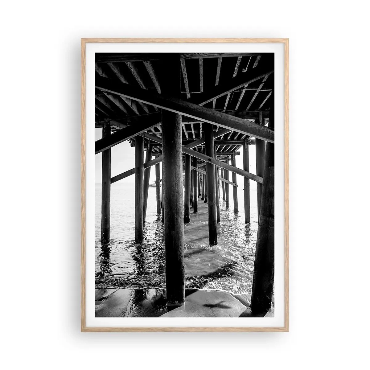 Poster in light oak frame - Beach Hideout - 70x100 cm