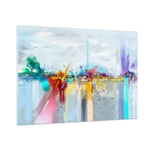 Glass picture - Bridge of Joy over the River of Life - 100x70 cm