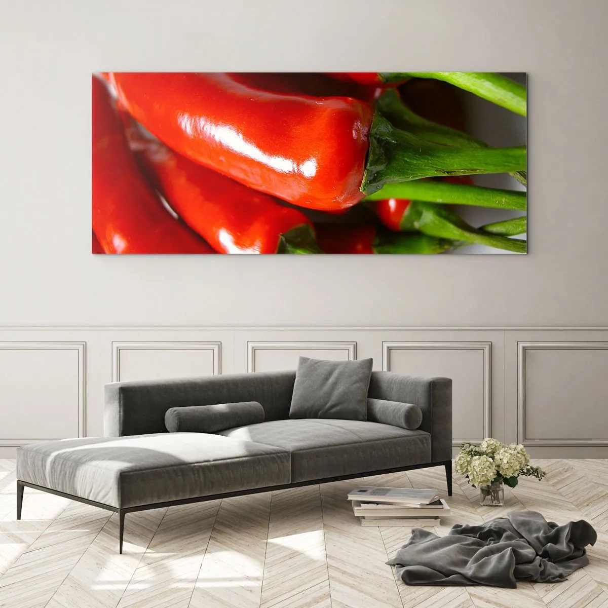 Glass picture - Juicy, Shiny, Smooth - 140x50 cm