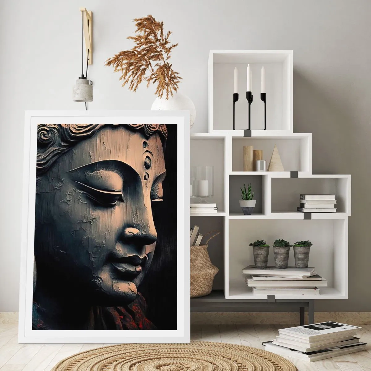 Poster in white frmae - In Harmony with the World - 70x100 cm