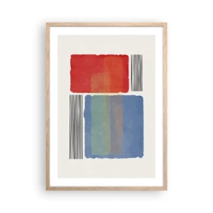 Poster in light oak frame - Spirit and Letter of Geometry - 50x70 cm