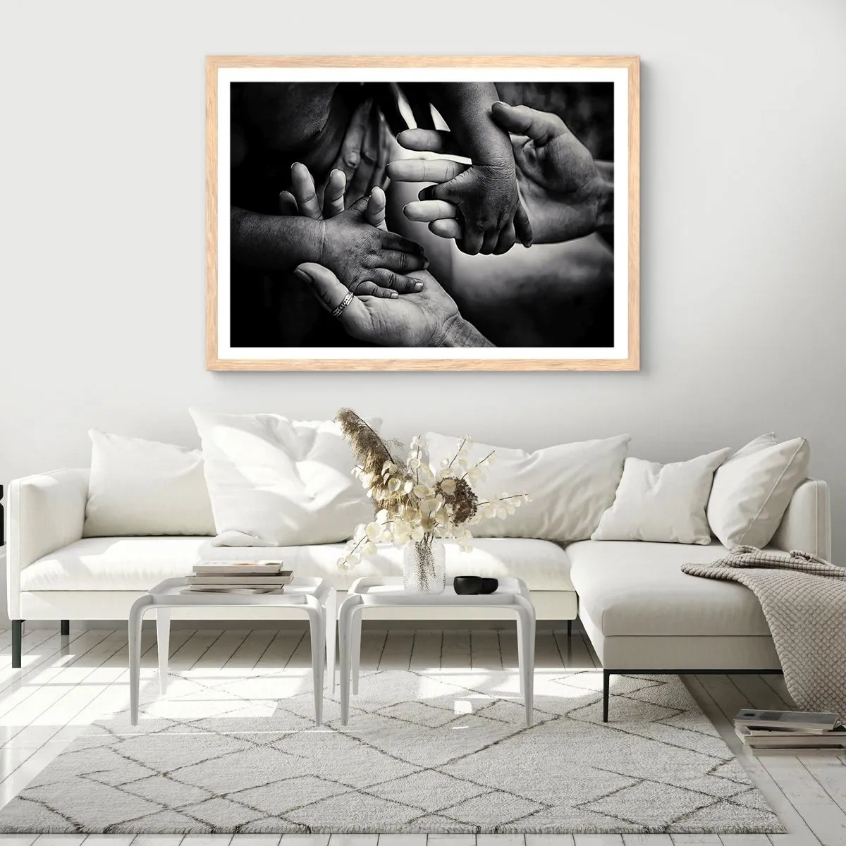 Poster in light oak frame - To be a Man - 40x30 cm