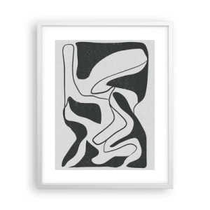 Poster in white frmae - Abstract Fun in a Maze - 40x50 cm