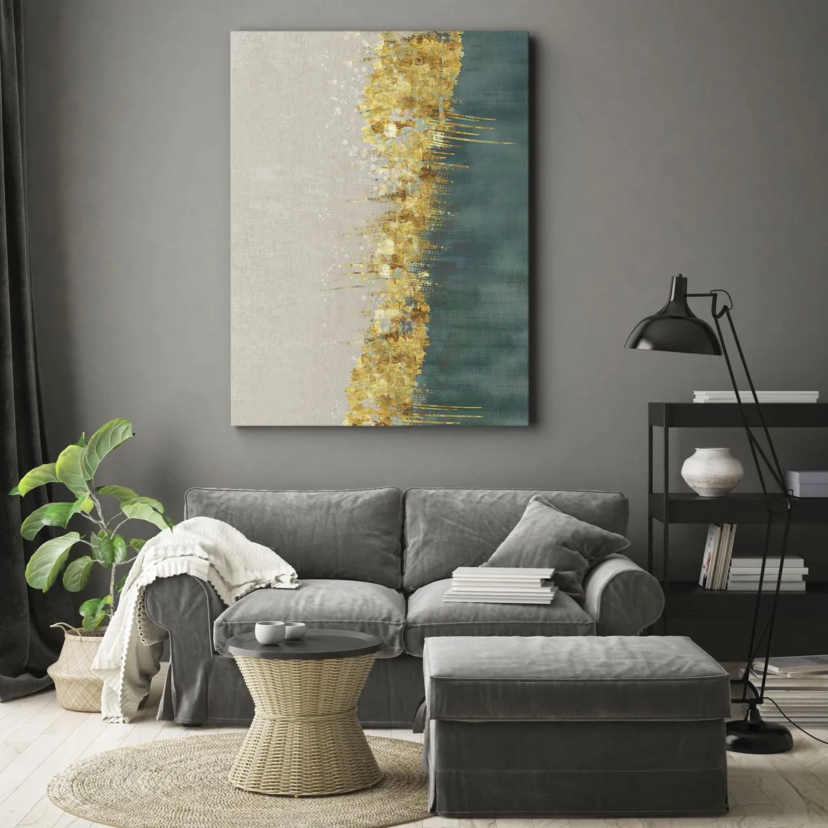 Canvas picture - Golden Border - 70x100 cm
