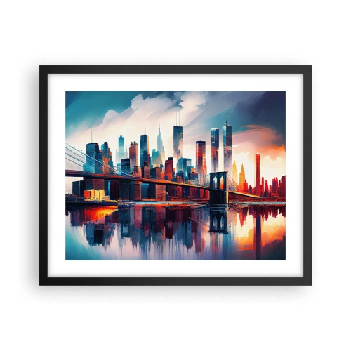 Poster in black frame - Fabulous New York - 50x40 cm