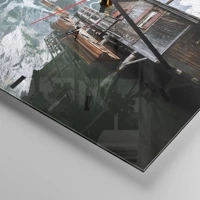 Clock face with lines