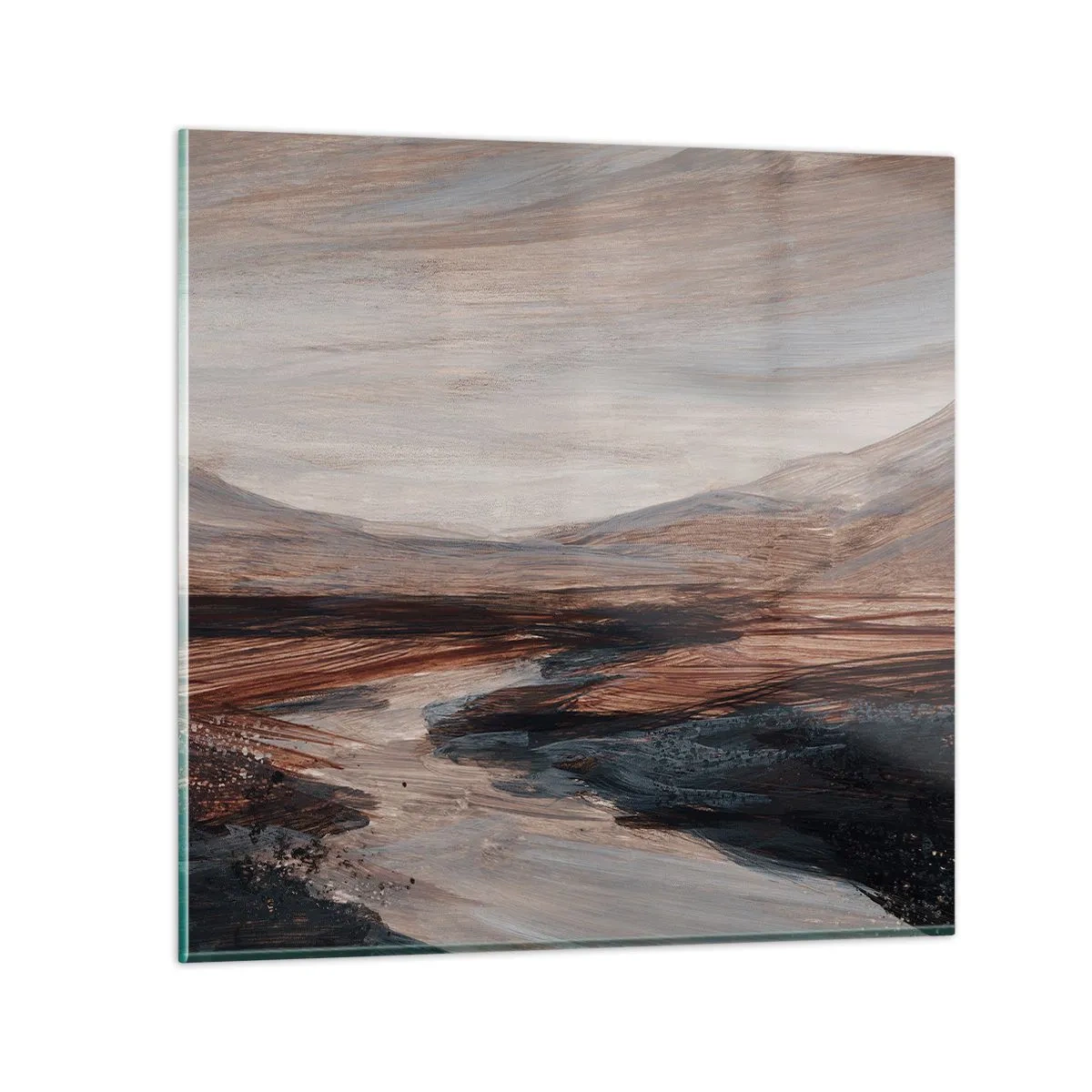 Glass picture - Quiet Valley - 40x40 cm